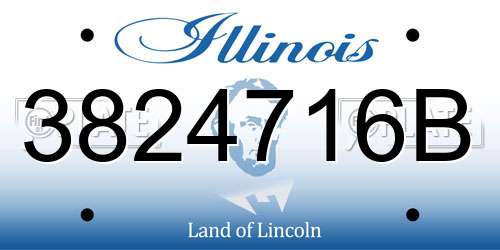 3824716B Illinois License Plate
