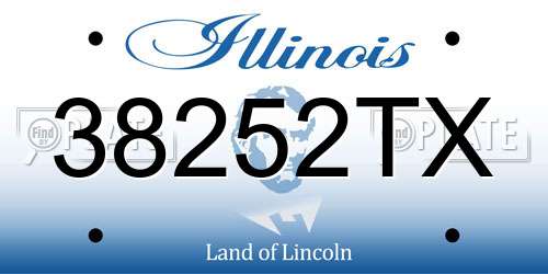 38252TX Illinois License Plate