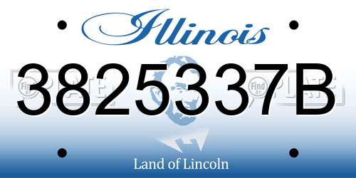 3825337B Illinois License Plate