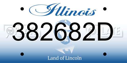 382682D Illinois License Plate