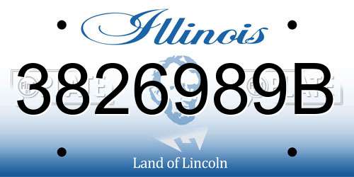 3826989B Illinois License Plate