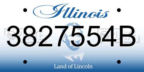 3827554B Illinois License Plate