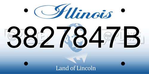 3827847B Illinois License Plate