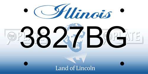 3827BG Illinois License Plate