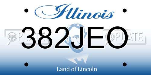 382JEO Illinois License Plate
