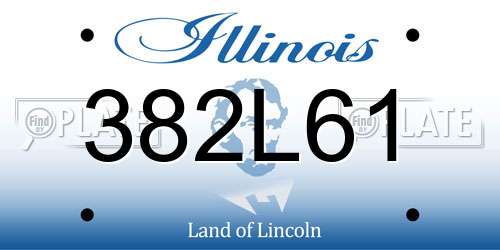 382L61 Illinois License Plate