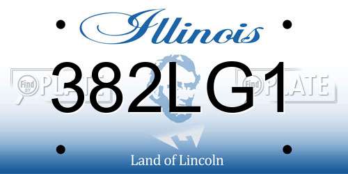 382LG1 Illinois License Plate