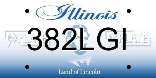 382LGI Illinois License Plate