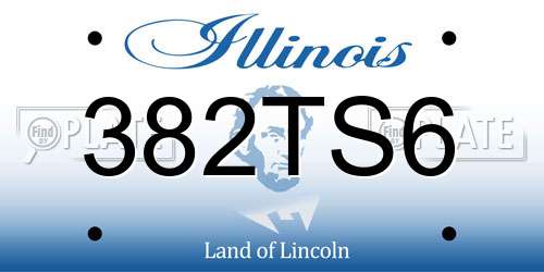 382TS6 Illinois License Plate