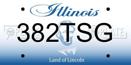 382TSG Illinois License Plate