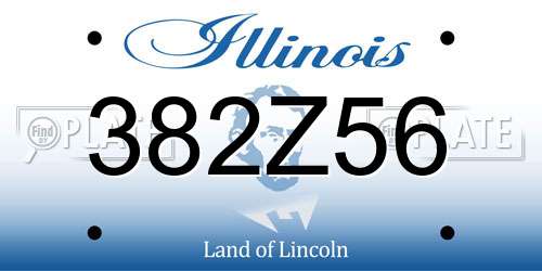 382Z56 Illinois License Plate