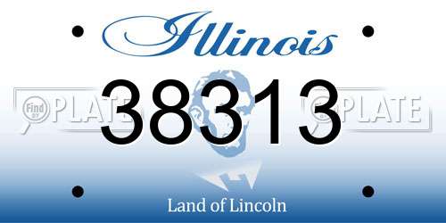 38313 Illinois License Plate