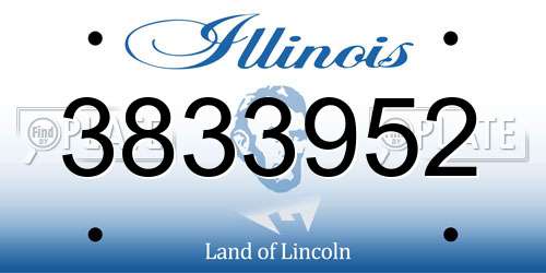 3833952 Illinois License Plate