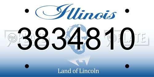 3834810 Illinois License Plate