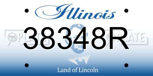 38348R Illinois License Plate