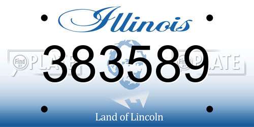 383589 Illinois License Plate