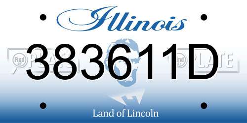 383611D Illinois License Plate