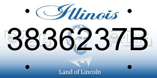3836237B Illinois License Plate