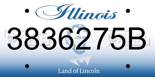 3836275B Illinois License Plate