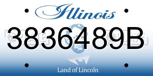 3836489B Illinois License Plate
