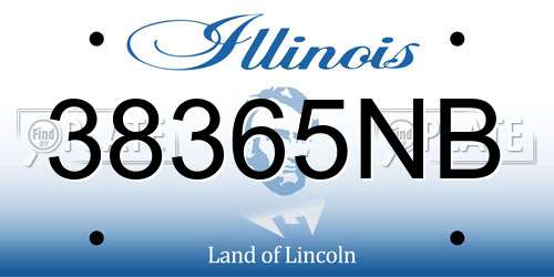 38365NB Illinois License Plate