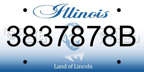 3837878B Illinois License Plate