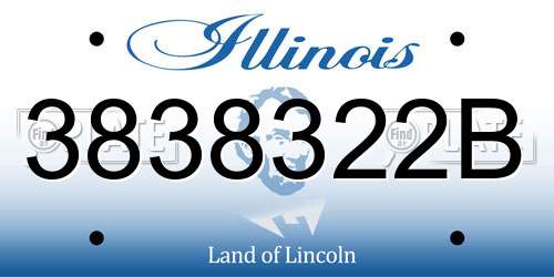 3838322B Illinois License Plate