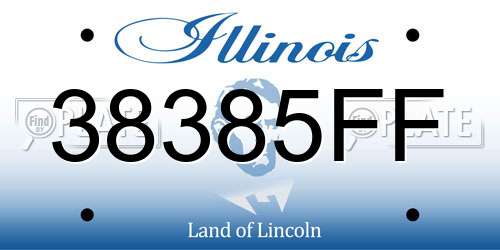 38385FF Illinois License Plate