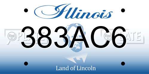 383AC6 Illinois License Plate