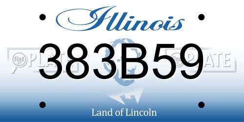 383B59 Illinois License Plate