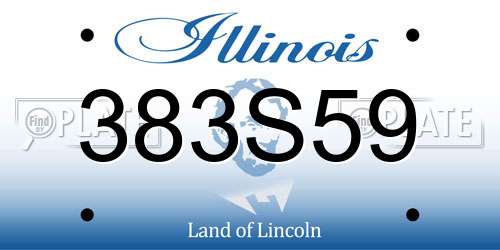 383S59 Illinois License Plate