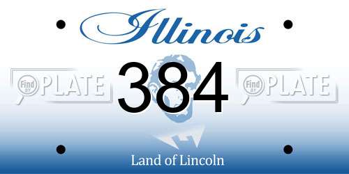 384 Illinois License Plate