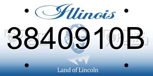 3840910B Illinois License Plate