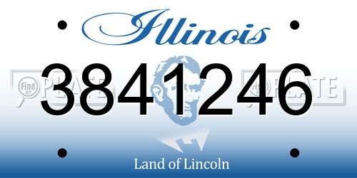 3841246 Illinois License Plate