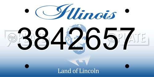3842657 Illinois License Plate