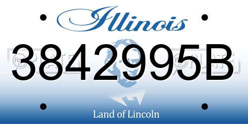 3842995B Illinois License Plate