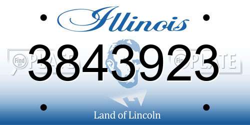 3843923 Illinois License Plate