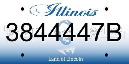 3844447B Illinois License Plate