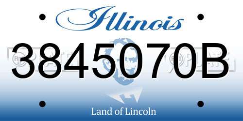 3845070B Illinois License Plate