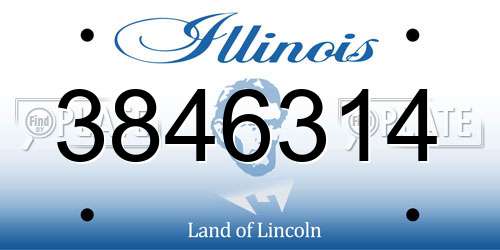 3846314 Illinois License Plate