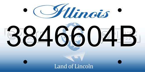 3846604B Illinois License Plate