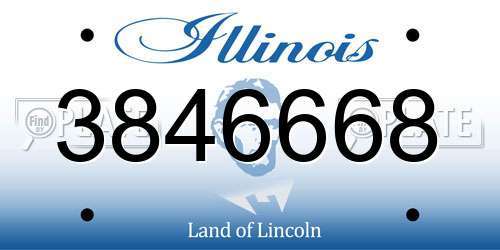 3846668 Illinois License Plate