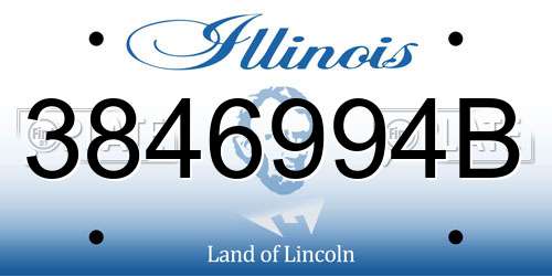 3846994B Illinois License Plate