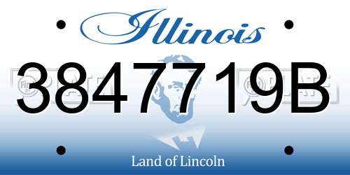 3847719B Illinois License Plate