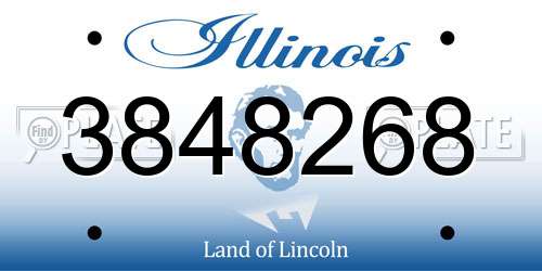 3848268 Illinois License Plate