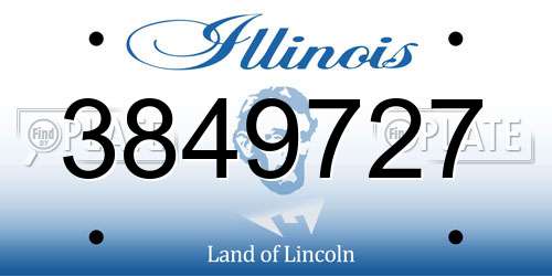 3849727 Illinois License Plate