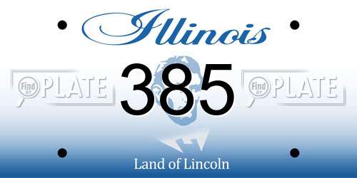 385 Illinois License Plate
