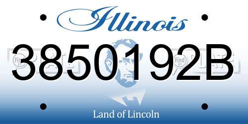 3850192B Illinois License Plate