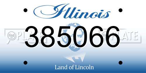 385066 Illinois License Plate