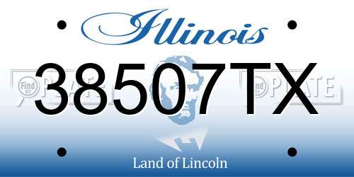 38507TX Illinois License Plate